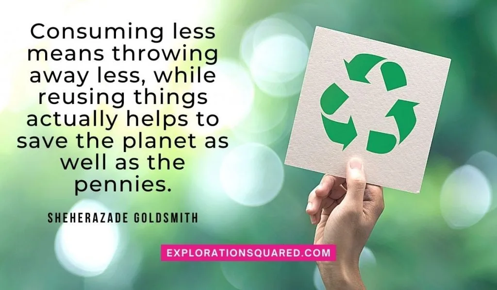 Consuming less means throwing away less