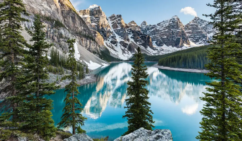 Beautiful Moraine lake in Banff National park, Canada