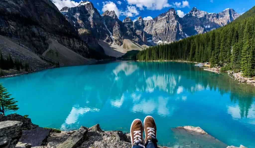 Moraine lake in Banff National Park, Alberta