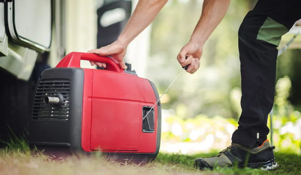 Campsite Place Portable Inverter Generator Firing