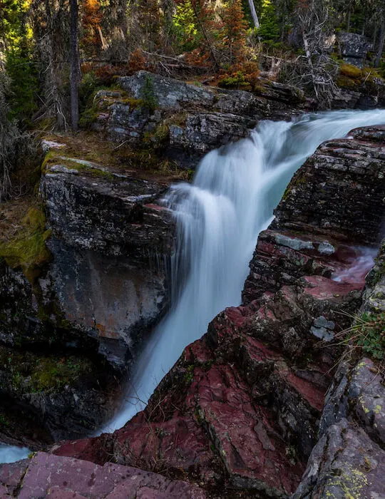 Creek-near-Virginia-Falls-in-the-forests-of-Glacier-National-Park-in-northern-Montana