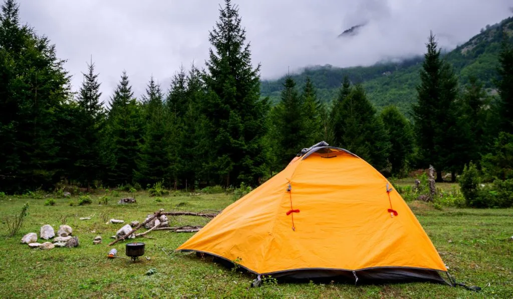 camping and tourist camp for the night outdoors