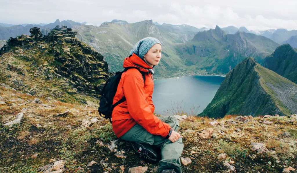 woman hiking