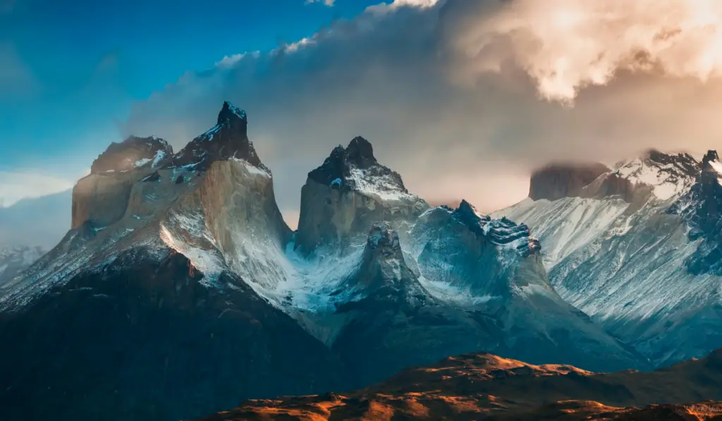 Dramatic dawn in Torres del Paine, Chile